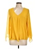 Thalia Sodi 100% Polyester Yellow 3/4 Sleeve Blouse Size L - photo 1
