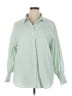 Unbranded Stripes Green Long Sleeve Button-Down Shirt Size XL (estimated) - photo 1