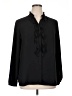 Bar III Black Long Sleeve Blouse Size XL - photo 1