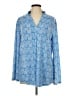 Suzanne Betro Paisley Blue Long Sleeve Blouse Size XL - photo 1