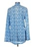 Suzanne Betro Paisley Blue Long Sleeve Blouse Size XL - photo 2