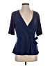 Susan Graver Blue Short Sleeve Blouse Size XS - photo 1