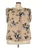 Blousology Tan Sleeveless Blouse Size 3X - photo 1