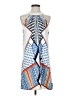 Venus 100% Polyester Graphic Blue Casual Dress Size S - photo 1