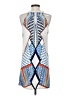 Venus 100% Polyester Graphic Blue Casual Dress Size S - photo 2