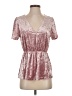 Assorted Brands Pink Short Sleeve Blouse Size S - photo 1