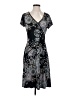 Connected Apparel Paisley Black Casual Dress Size S (estimated) - photo 1