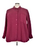Fred David 100% Polyester Solid Burgundy 3/4 Sleeve Blouse Size 3X - photo 1