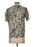Shein Animal Print Ivory Short Sleeve Blouse Size 4 - photo 2