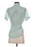 Theory 100% Cotton Teal Short Sleeve Blouse Size S - photo 2