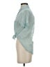 Theory 100% Cotton Teal Short Sleeve Blouse Size S - photo 5