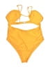 Unbranded Solid Yellow One Piece Swimsuit Size XL - photo 1