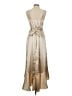 Birdy Grey Metallic Tan Cocktail Dress Size S - photo 2
