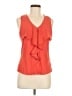 Deletta Orange Sleeveless Blouse Size M - photo 1