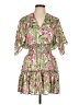 Assorted Brands 100% Polyester Tropical Green Pink Casual Dress Size L (estimated) - photo 1