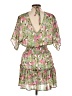 Assorted Brands 100% Polyester Tropical Green Pink Casual Dress Size L (estimated) - photo 2