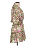 Assorted Brands 100% Polyester Tropical Green Pink Casual Dress Size L (estimated) - photo 4