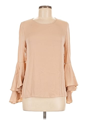 Milly Long Sleeve Silk Top (view 1)
