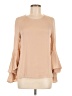 Milly Tan Long Sleeve Silk Top Size 6 - photo 1