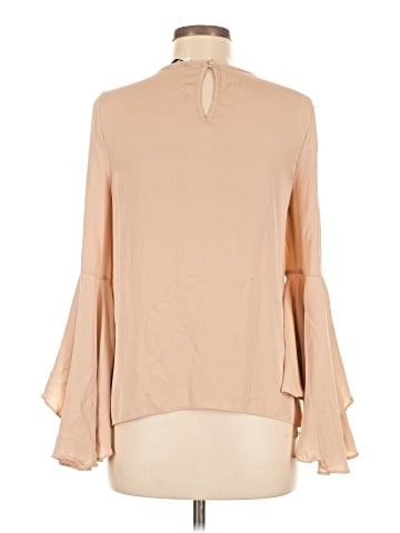 Milly Long Sleeve Silk Top (view 2)