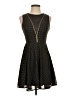 Express Houndstooth Black Casual Dress Size 0 - photo 1