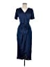 Assorted Brands 100% Polyester Blue Casual Dress Size M - photo 1