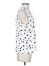 Ann Taylor LOFT 100% Rayon Polka Dots White Sleeveless Button-Down Shirt Size S - photo 4