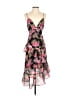 Aqua 100% Polyester Floral Pink Cocktail Dress Size XS - photo 1