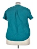 Torrid Teal Short Sleeve Blouse Size 3X Plus (3) - photo 2