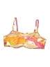 Kona Sol 100% Polyester Print Yellow Swimsuit Top Size 3X - photo 2