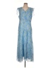 Vince Camuto Paisley Blue Cocktail Dress Size L - photo 1