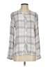 Johnston & Murphy 100% Rayon Plaid Gray Long Sleeve Blouse Size XS - photo 1