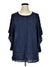 Catherines 100% Acrylic Blue Poncho Size 1X - photo 1