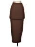 Unbranded Solid Brown Formal Skirt Size S - photo 2