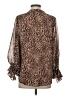 Vince Camuto 100% Polyester Animal Print Brown Long Sleeve Blouse Size S - photo 2