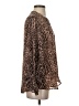 Vince Camuto 100% Polyester Animal Print Brown Long Sleeve Blouse Size S - photo 4
