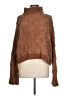 Pol 100% Polyester Tweed Brown Turtleneck Sweater Size L - photo 1