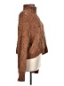 Pol 100% Polyester Tweed Brown Turtleneck Sweater Size L - photo 4