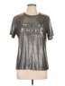 Love J Metallic Silver Short Sleeve T-Shirt Size L - photo 1