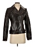 Identify 100% Leather Brown Jacket Size 4 - photo 1