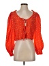 Levi's 100% Polyester Orange 3/4 Sleeve Blouse Size S - photo 1