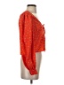 Levi's 100% Polyester Orange 3/4 Sleeve Blouse Size S - photo 4