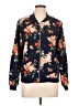 Love Tree 100% Polyester Floral Blue Jacket Size L - photo 1