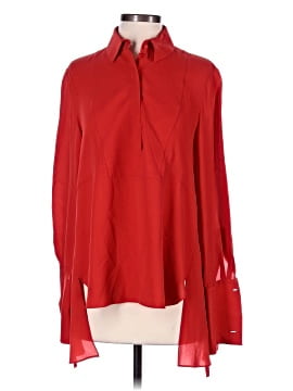 Alexander Mc Queen Long Sleeve Silk Top