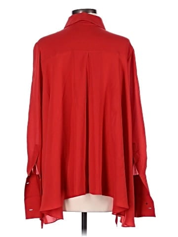 Alexander McQueen Long Sleeve Silk Top (view 2)