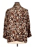 MULTIPLES Animal Print Brown Blazer Size 1X - photo 2