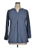 Cj Banks Blue Long Sleeve Blouse Size 0X - photo 1