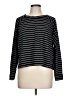 Adrianna Papell Stripes Black Pullover Sweater Size L - photo 1