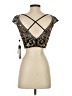 Sherri Hill 100% Polyester Gold Sleeveless Blouse Size 4 - photo 2