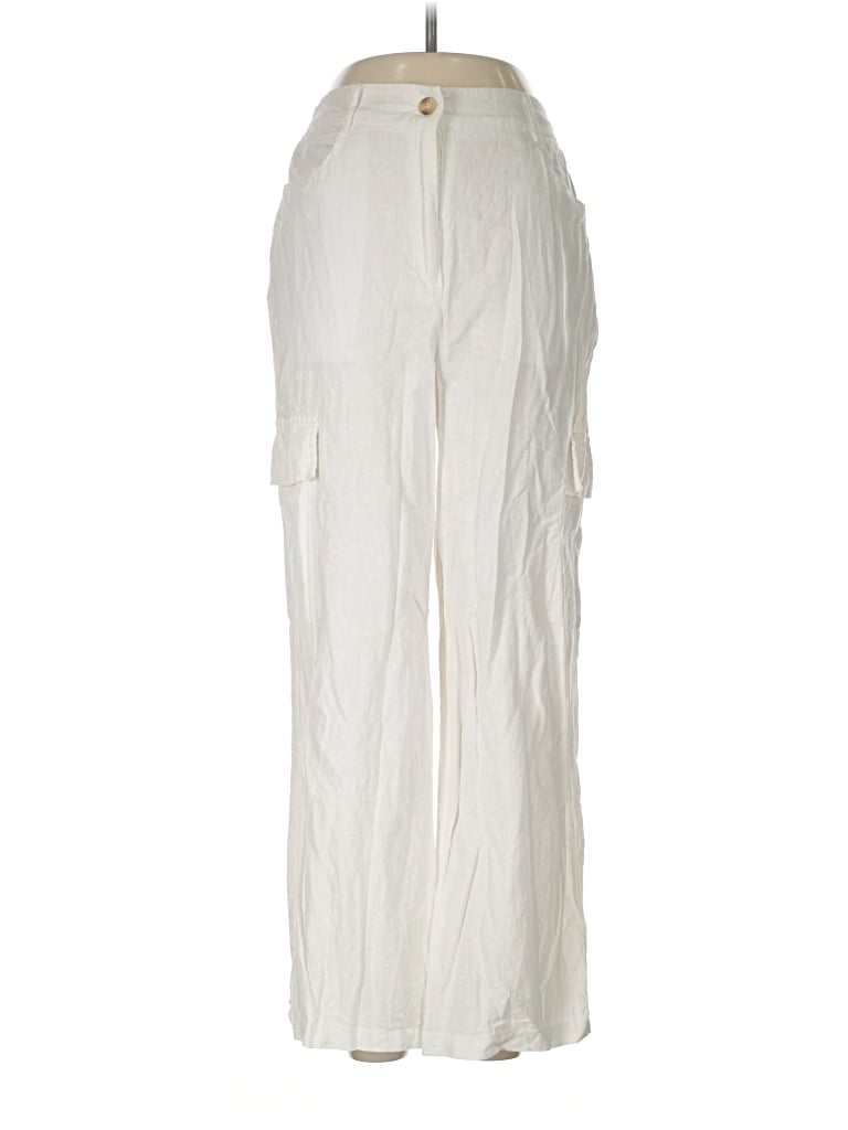 Pre-owned Sincerely Jules Linen Pants In Ivory